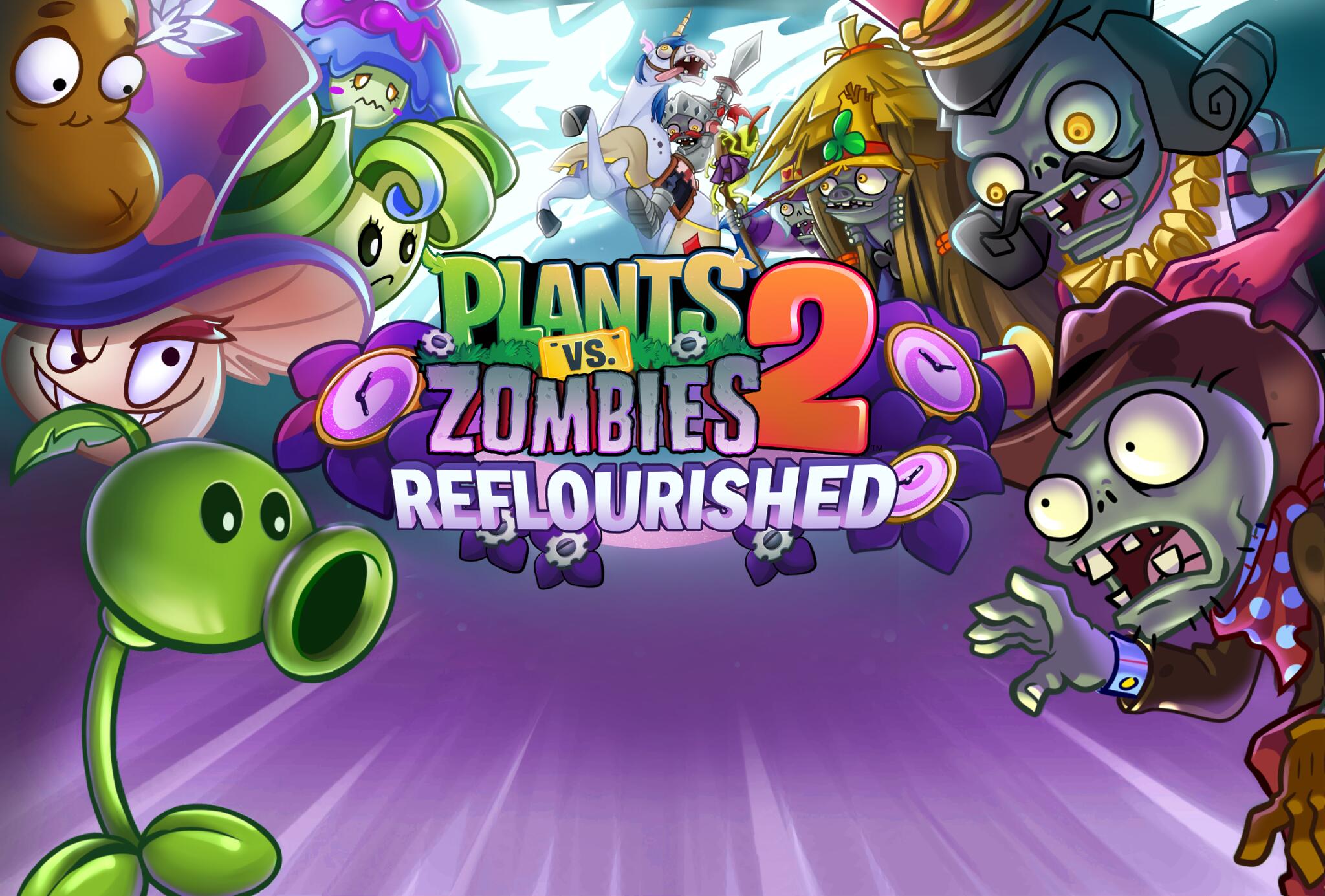 Discovery splash banner for PvZ2: Reflourished Official Server Discord server