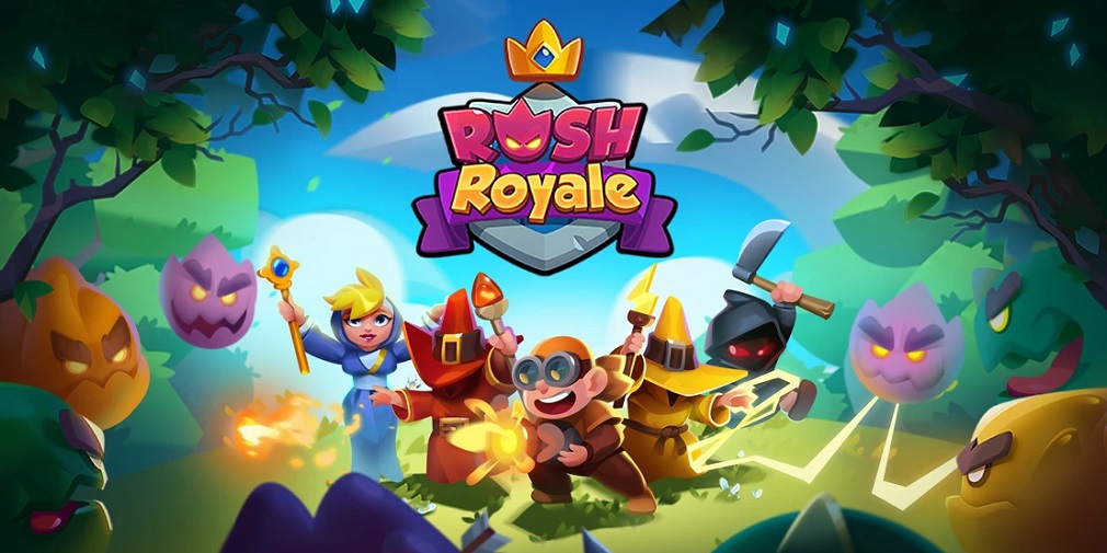 Discovery splash banner for Rush Royale FR Discord server