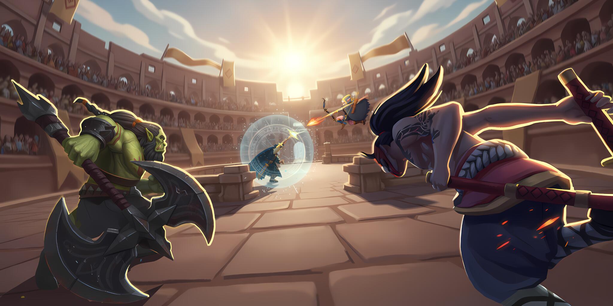 Discovery splash banner for Blitz of Battle Discord server