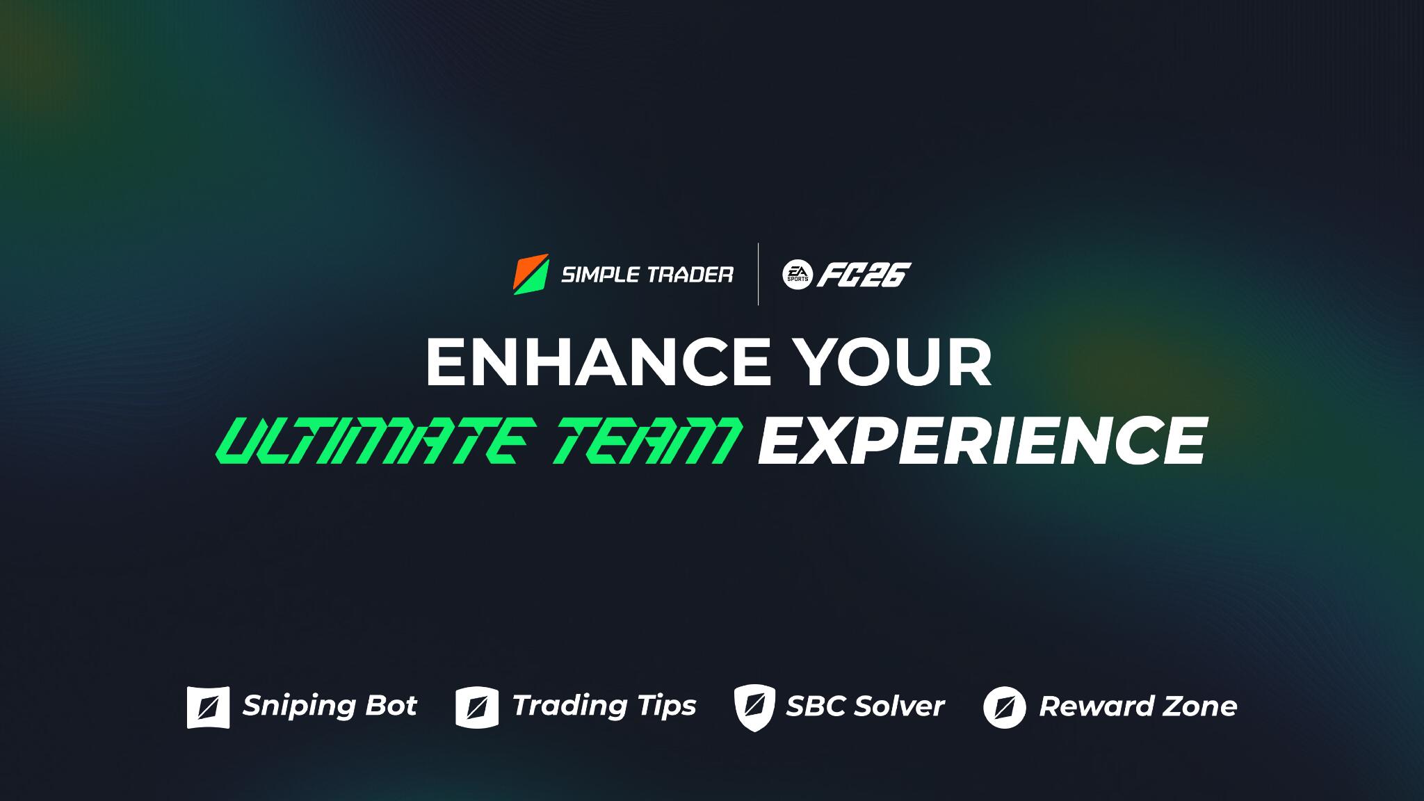 Discovery splash banner for FUT Simple Trader (EA FC 26 Trading Discord) Discord server