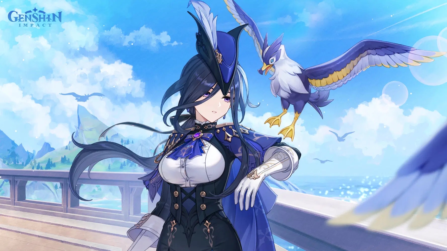 Discovery splash banner for Clorinde Mains | Genshin Impact Discord server
