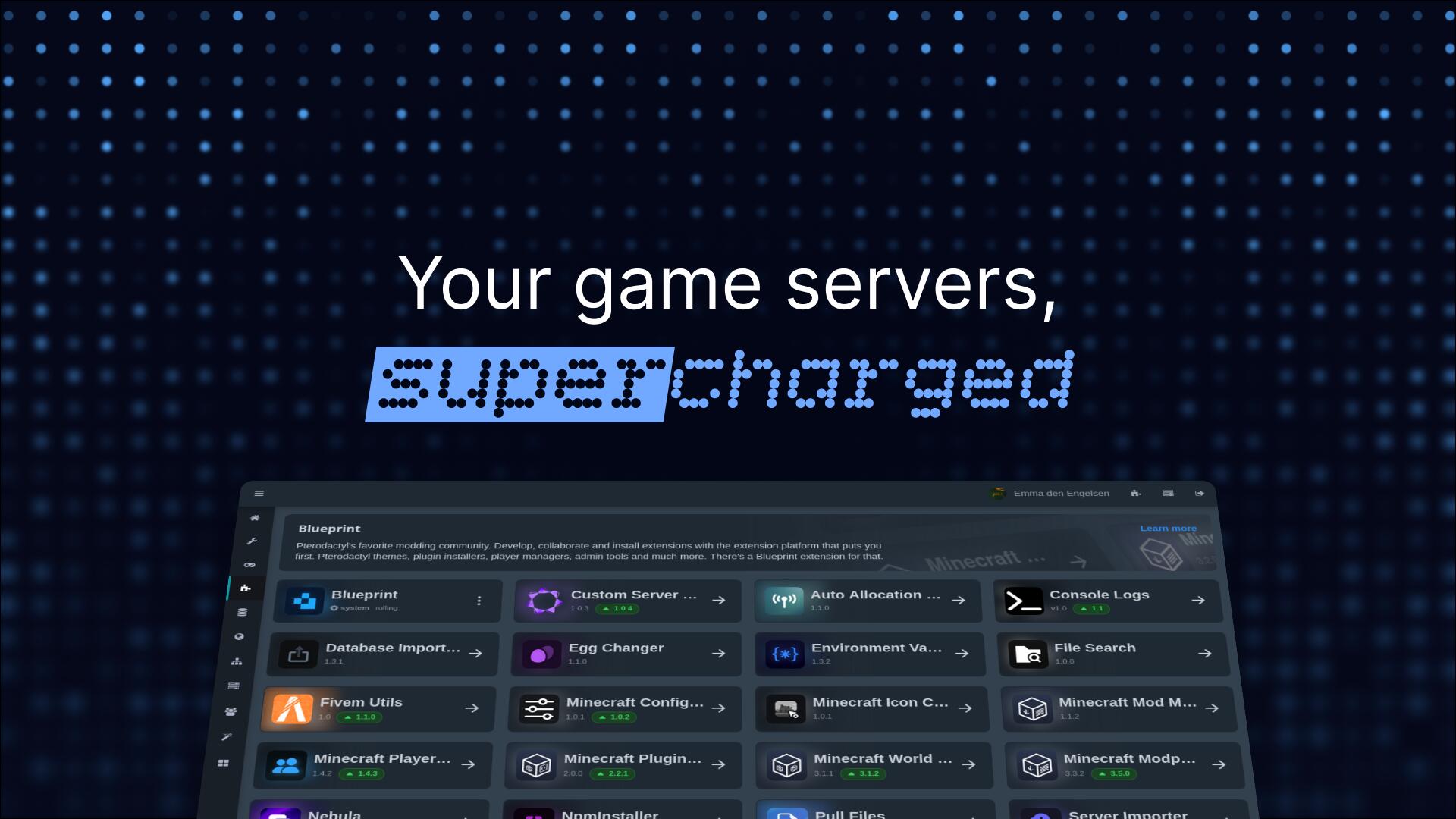 Discovery splash banner for Blueprint Discord server
