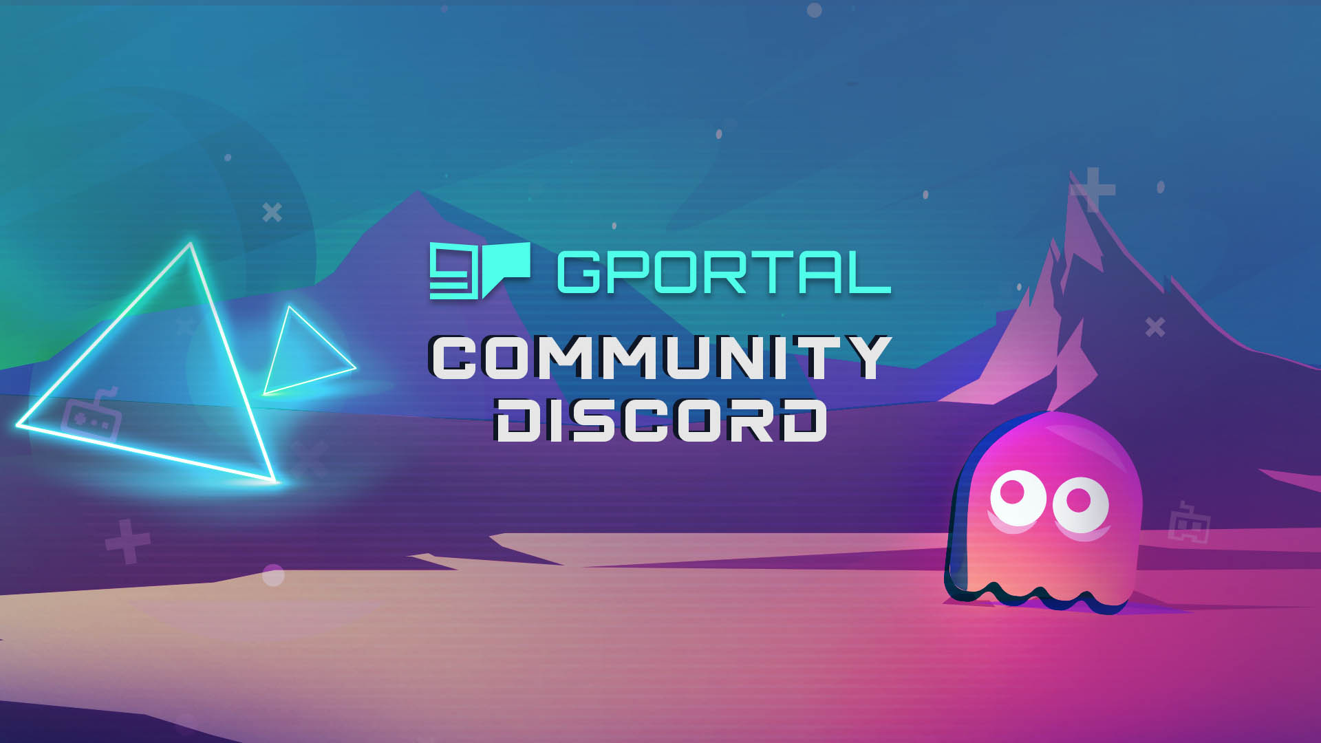 Discovery splash banner for GPORTAL Community Discord server