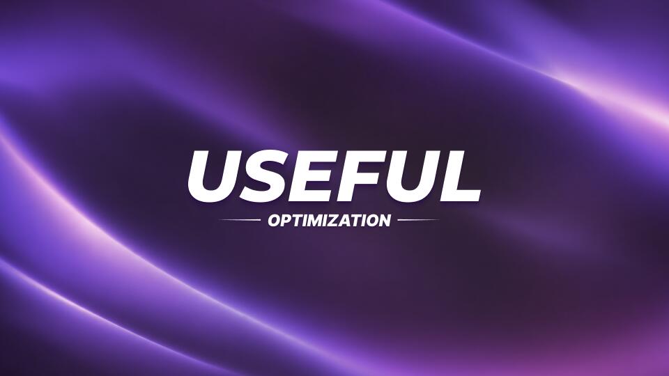 Discovery splash banner for USEFUL OPTIMIZATION Discord server