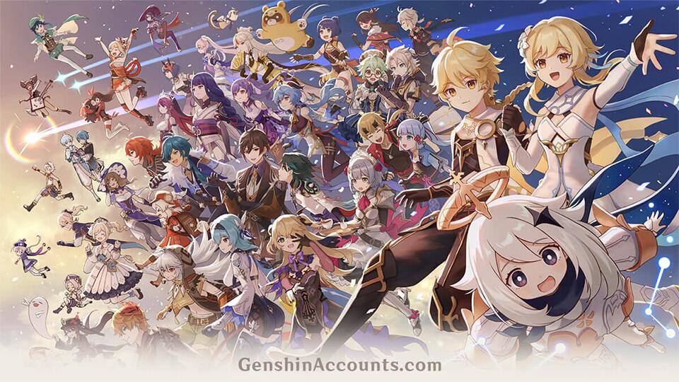 Discovery splash banner for GenshinAccounts.com Discord server