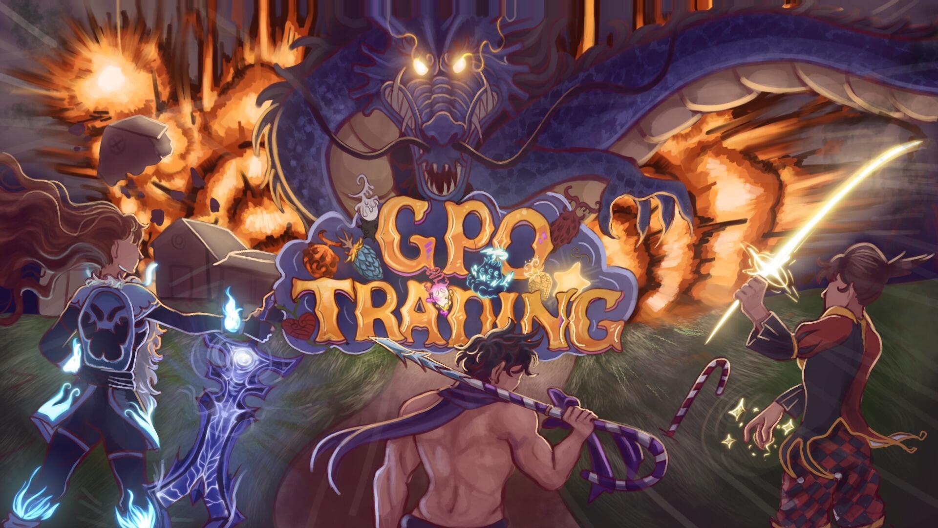 Discovery splash banner for GPO Trade Hub | VALUES, RAIDS, RUMBLING Discord server