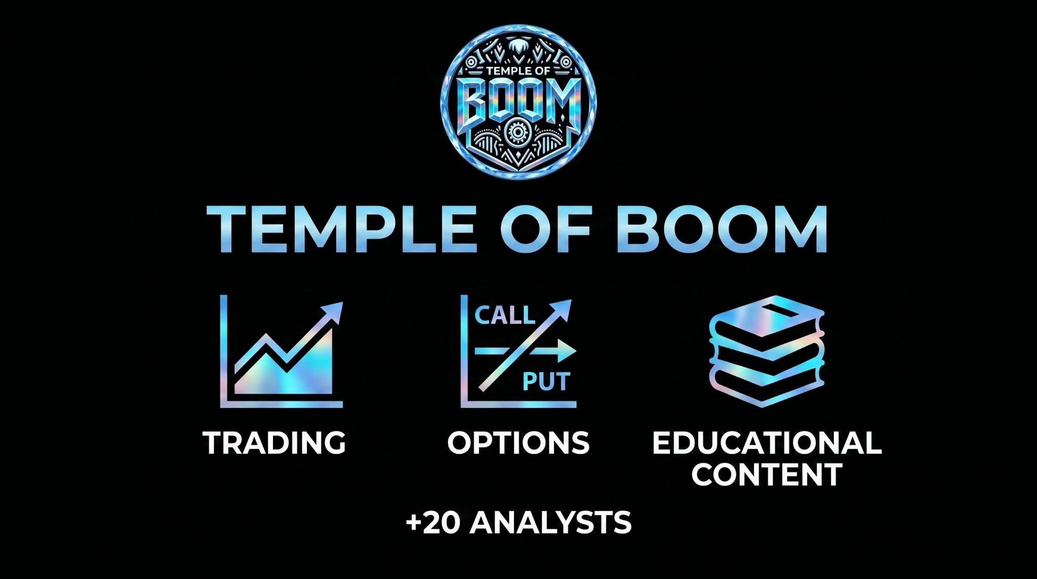 Discovery splash banner for TEMPLE OF BOOM Discord server