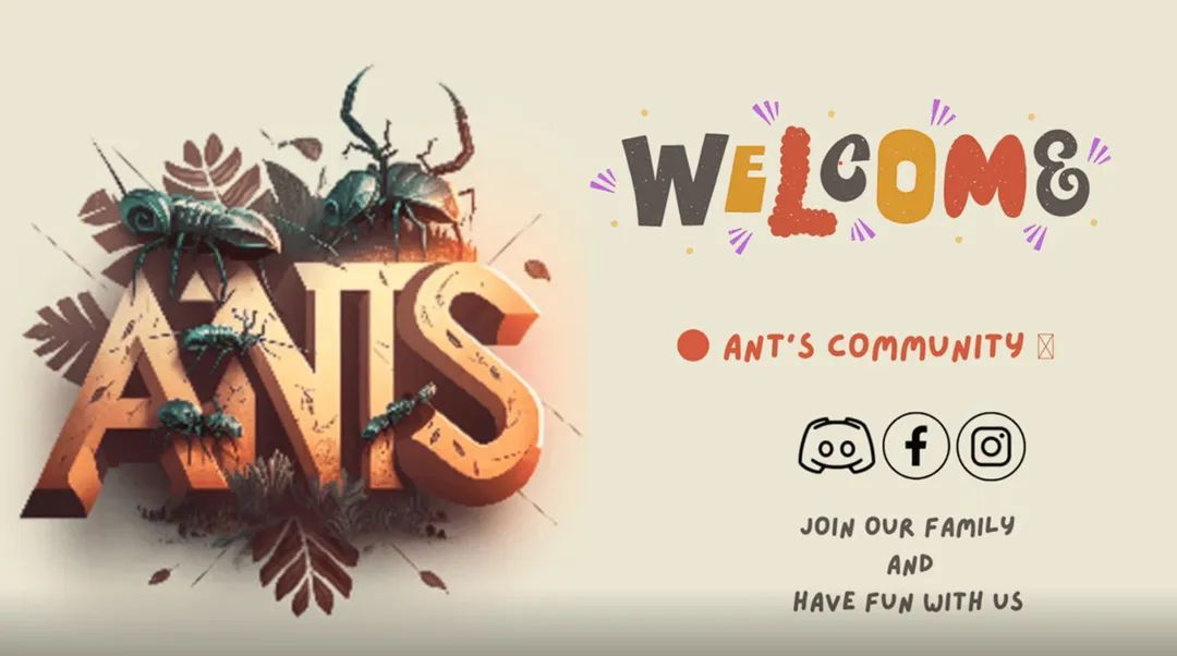 Discovery splash banner for Ant's Community 🐜 Discord server
