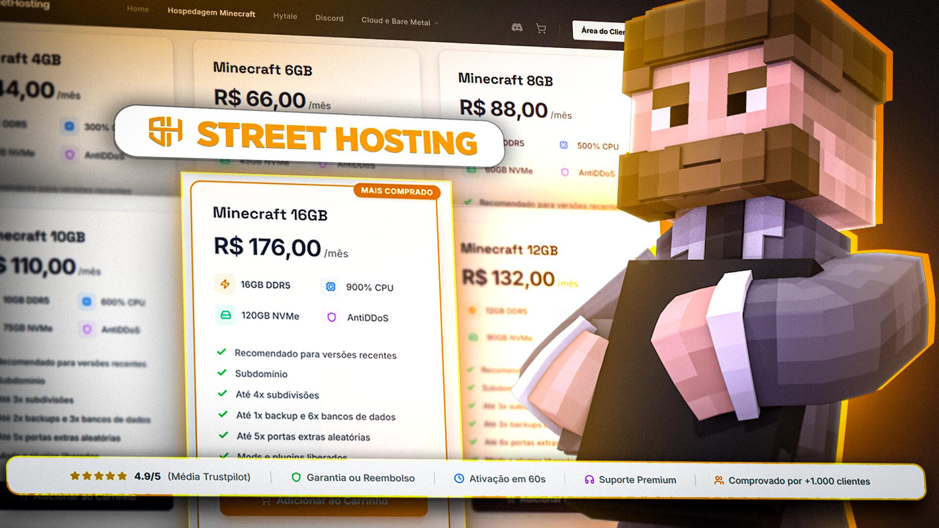 Discovery splash banner for StreetHosting 🇧🇷 Discord server