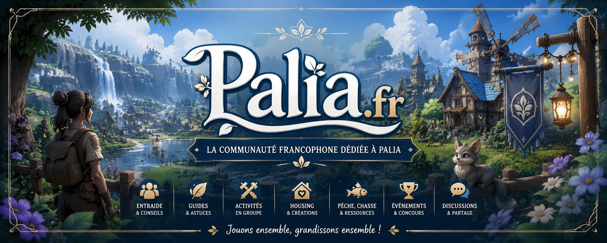 Discovery splash banner for Palia.fr Discord server