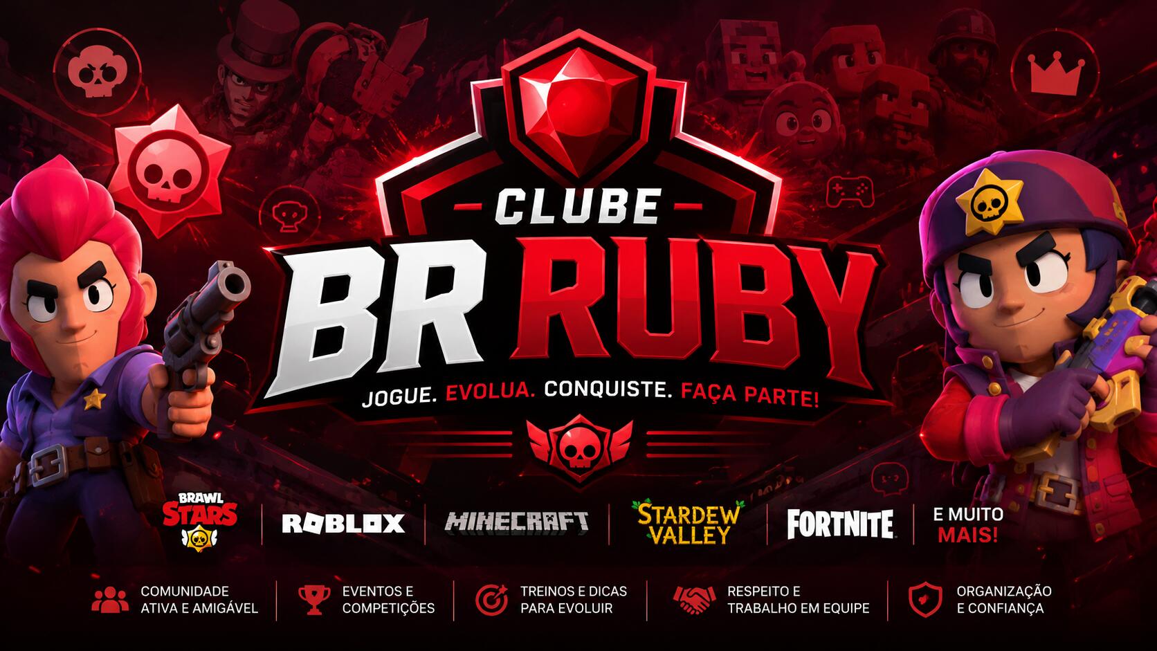Discovery splash banner for Brazilian RUBY 🇧🇷 Discord server