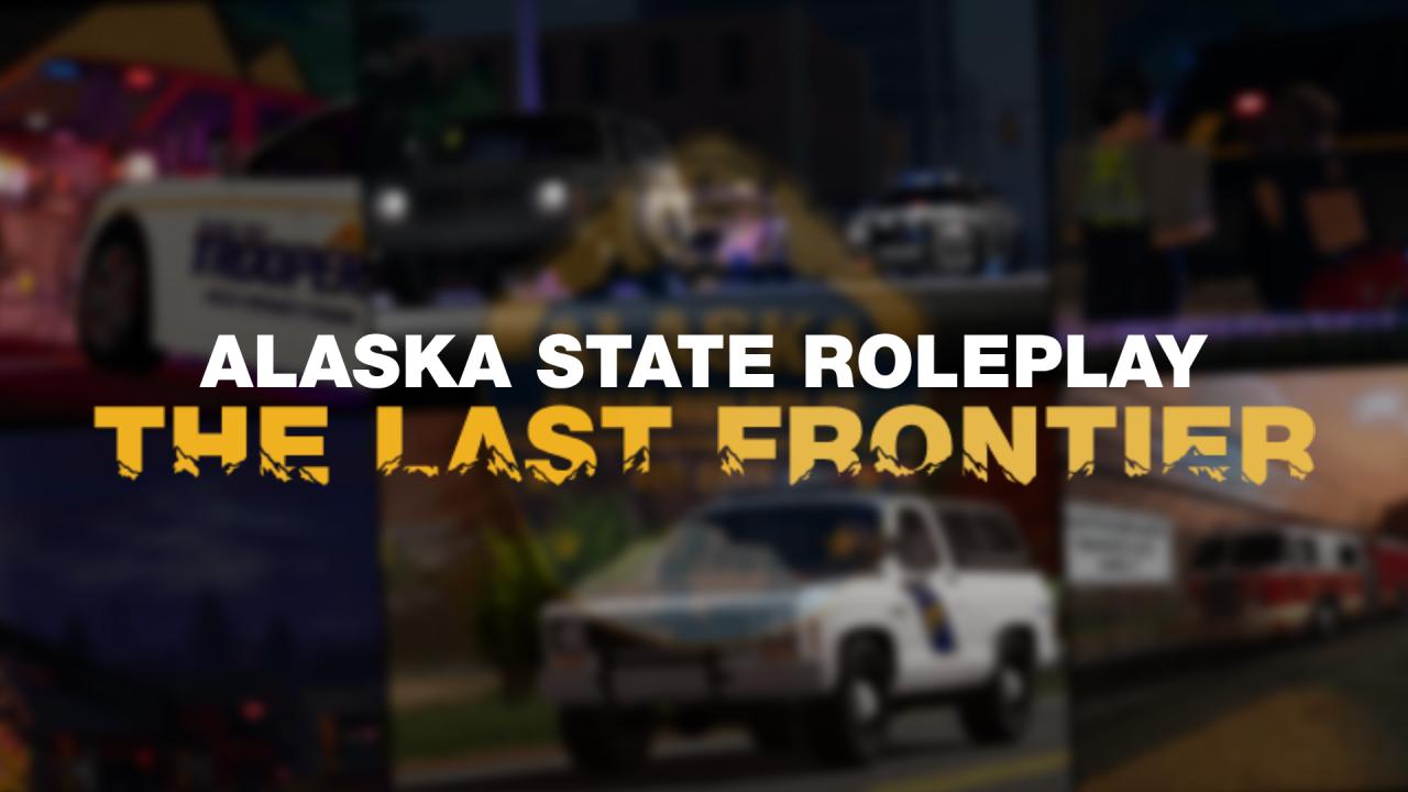 Discovery splash banner for Alaska State Roleplay | VC Only Discord server