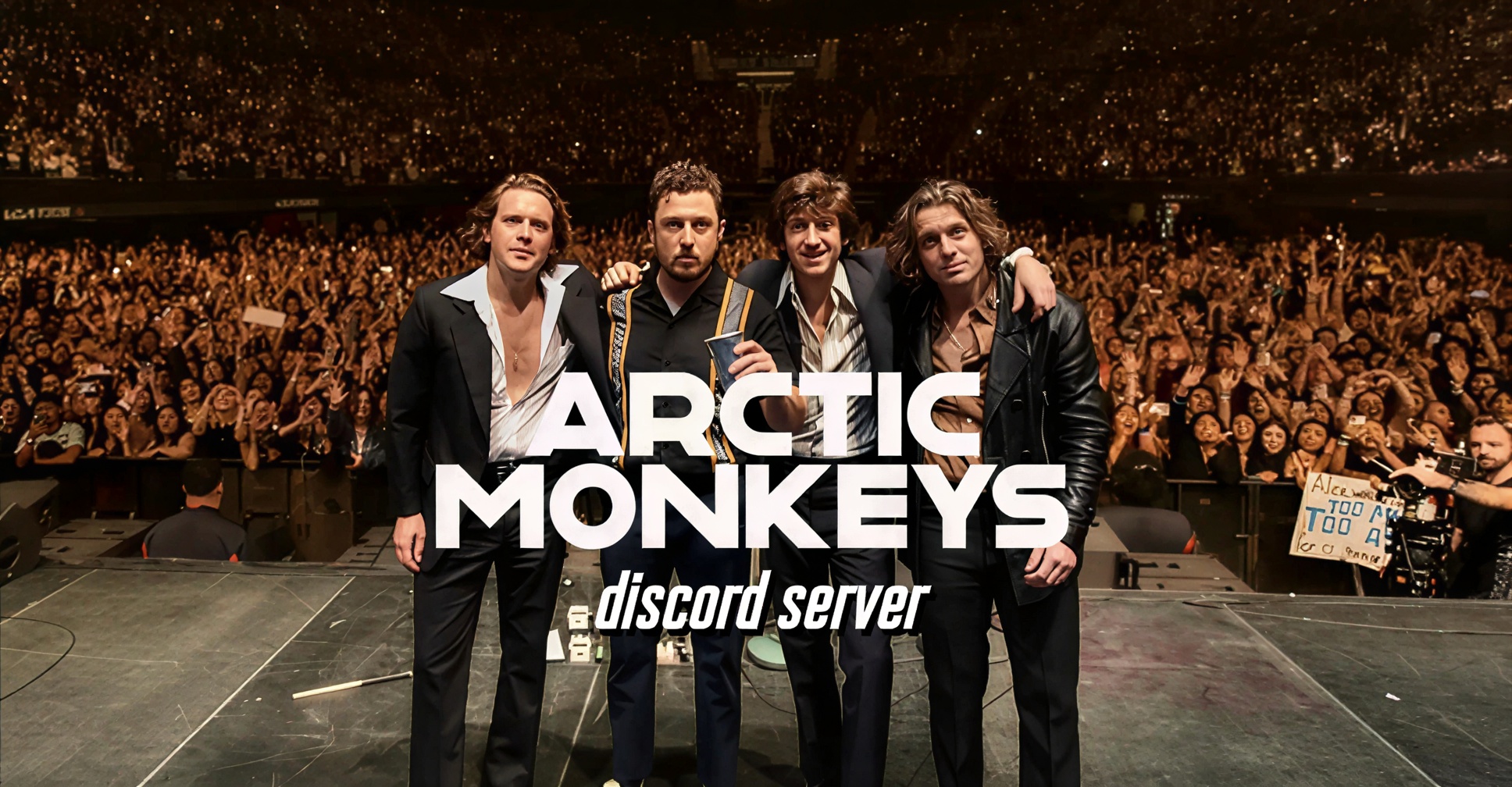 Discovery splash banner for Arctic Monkeys Discord server