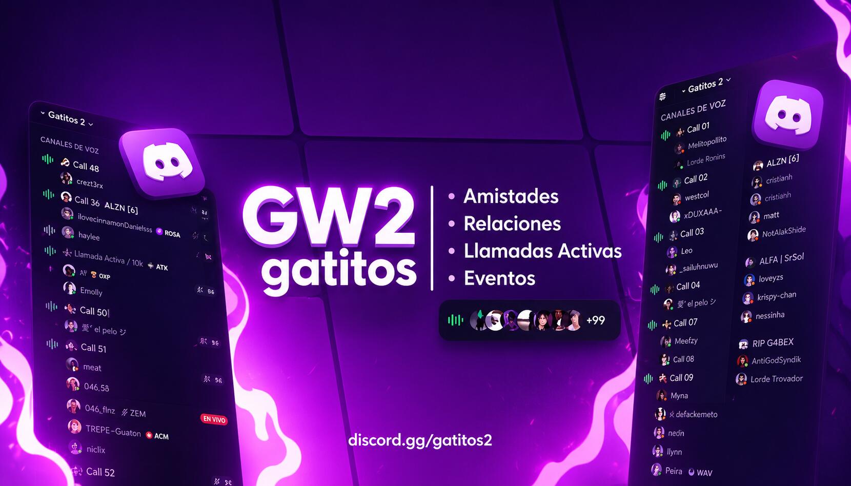 Discovery splash banner for GW2 š | VC Activoć»EspaƱolć»Socializarć»Amigosć»Socialć»Animeć»Juegosć»Argentinać»EspaƱać»Robloxć»Amistades Discord server