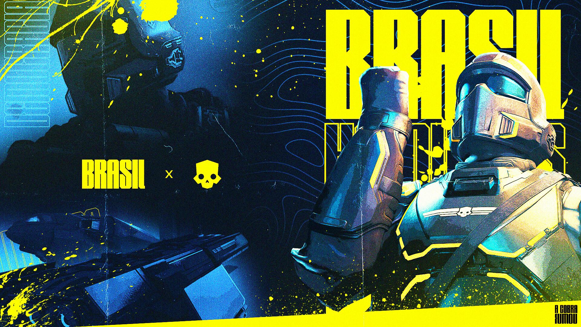 Discovery splash banner for Helldivers 2 Brasil Discord server