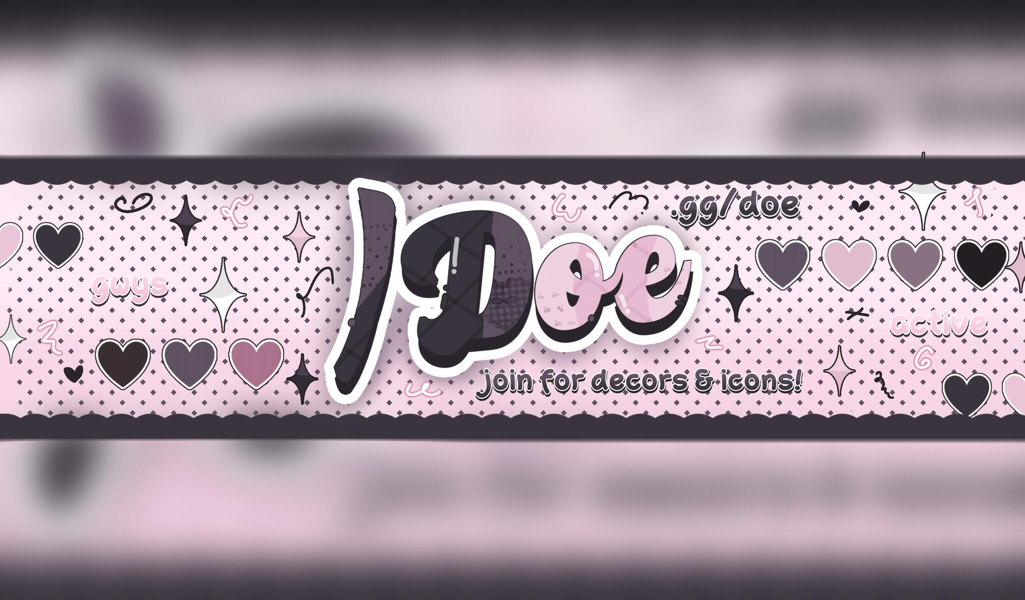 Discovery splash banner for ݂۫ ׄ ૮ ノdoe ა ᜊ gωуѕ ・ decorѕ ・ gυιℓd tag𝓼 ! Discord server