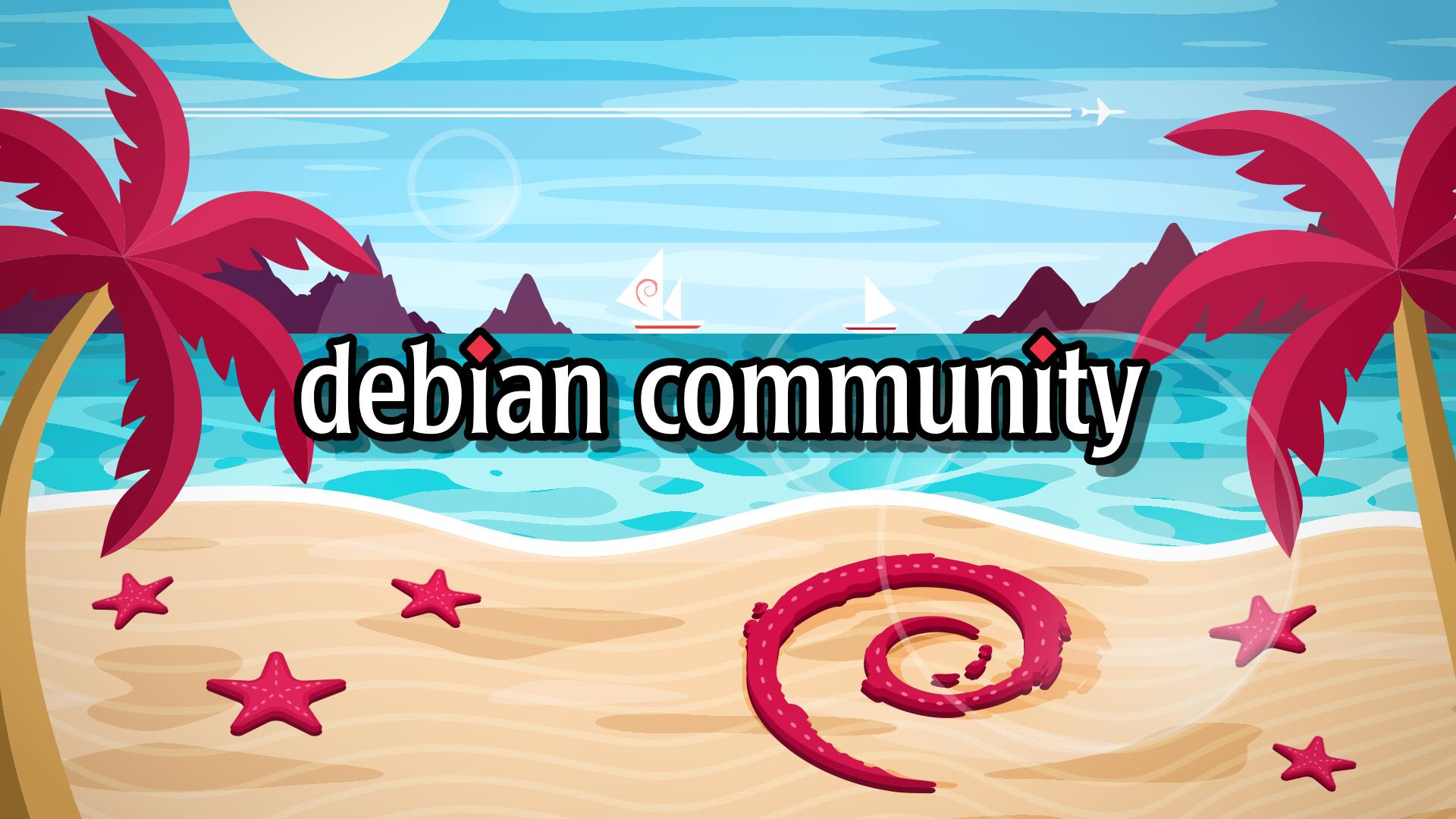 Discovery splash banner for Debian Community Discord server