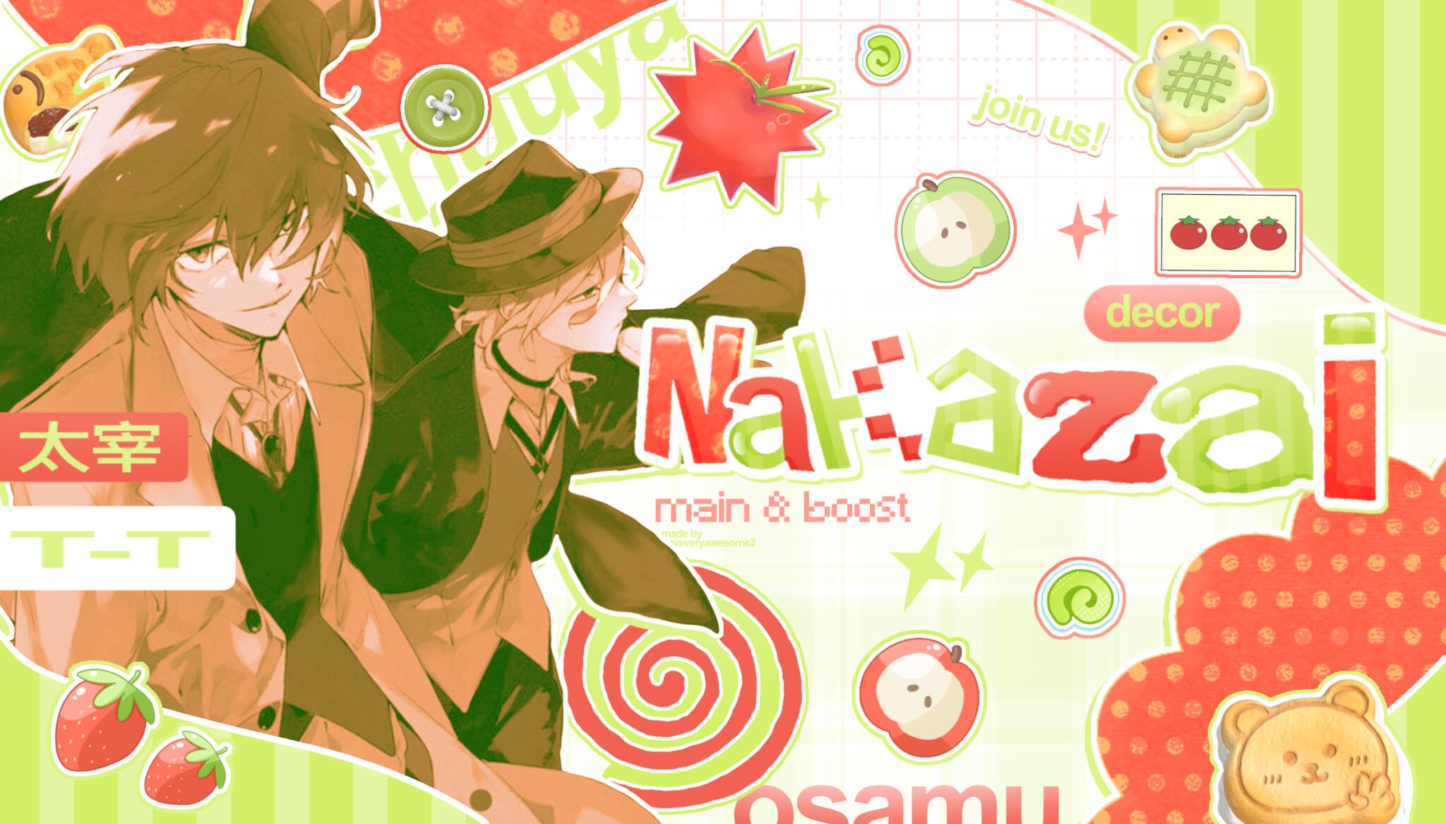 Discovery splash banner for (◍ ˘͈ ᵕ˘͈) © ノnakazai 🍏 social ⊹ gwys ⊹ decor Discord server