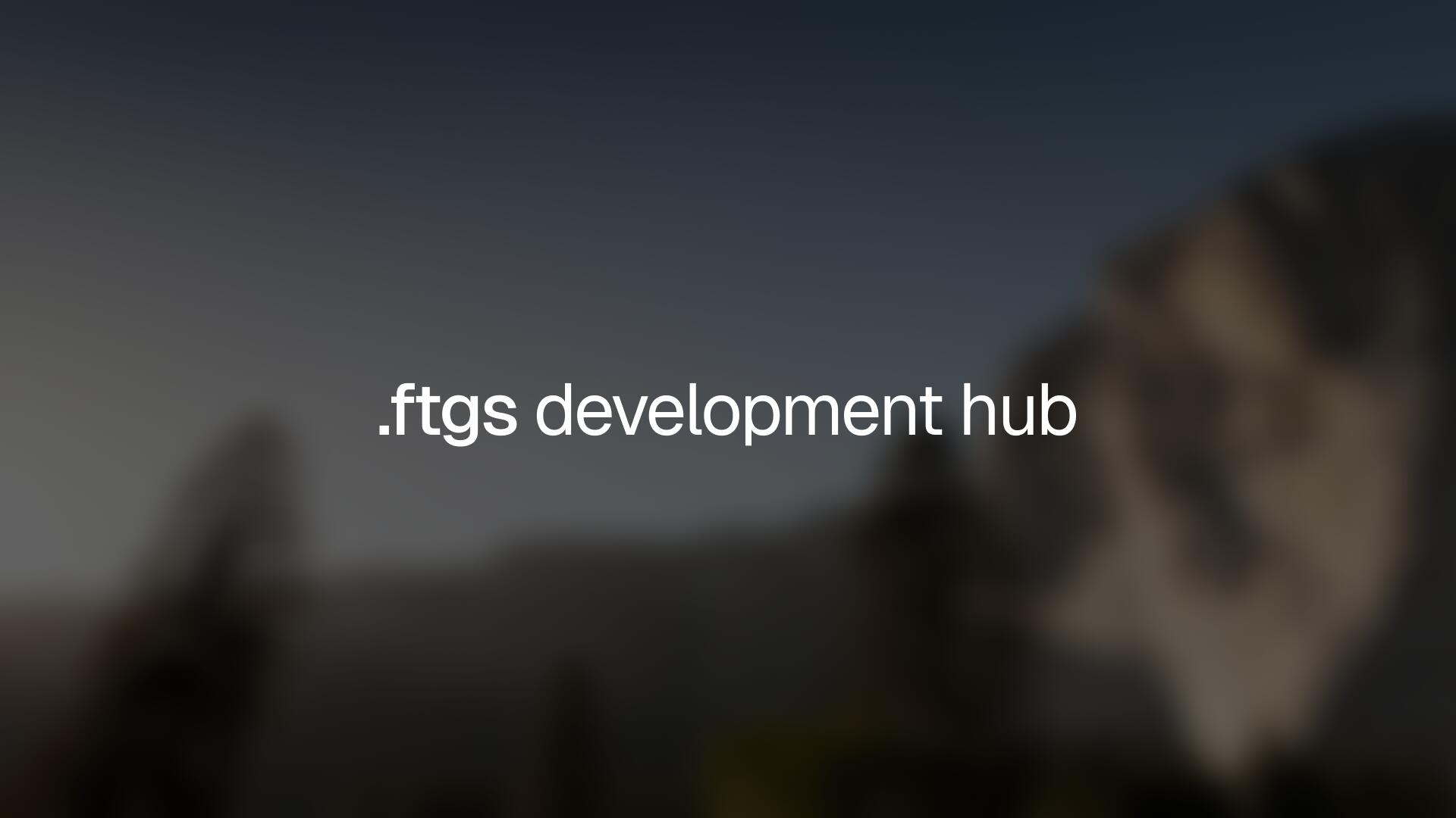 Discovery splash banner for .ftgs development hub Discord server