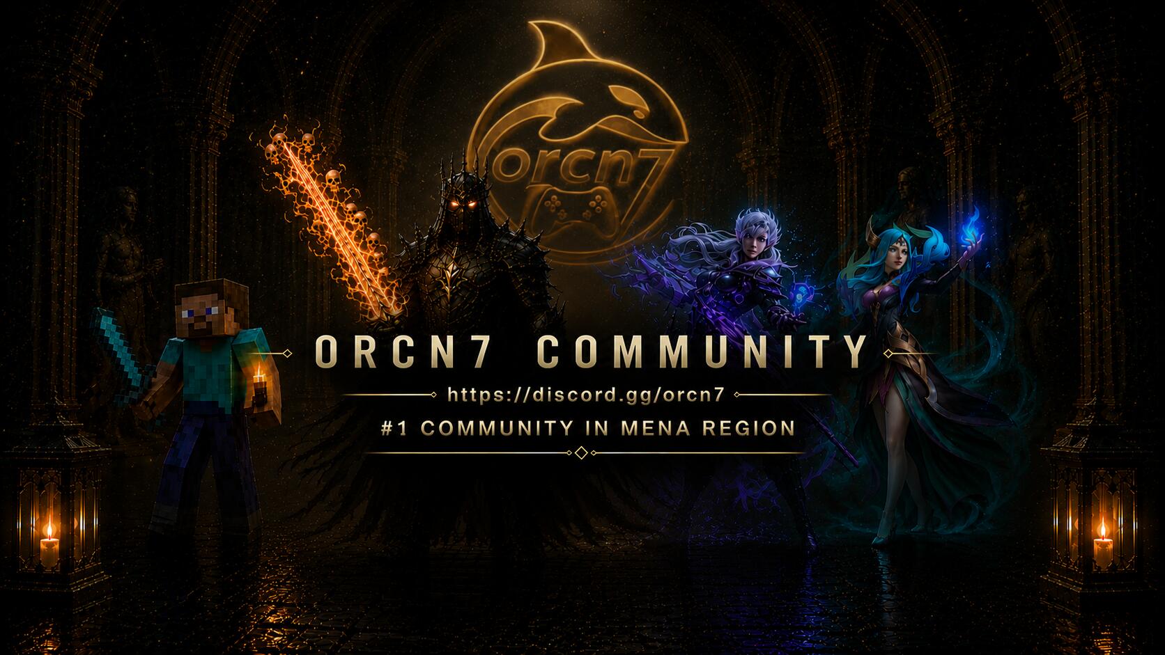 Discovery splash banner for ORCN7 Community Discord server