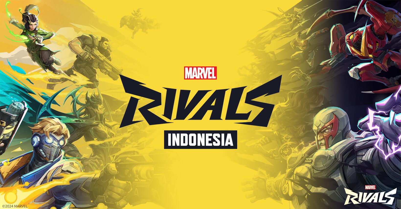 Discovery splash banner for Marvel Rivals Indonesia Discord server