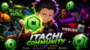 Discovery splash banner for ItachiCommunity 🇧🇷 | Roblox • Blox Fruits 🌊 Discord server