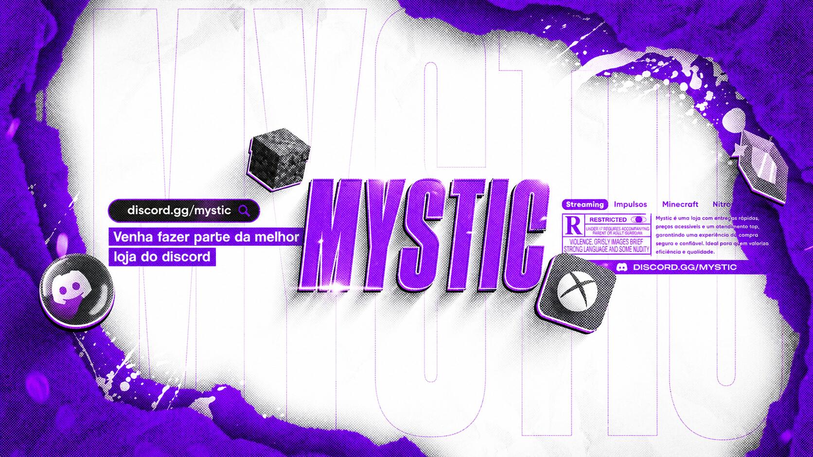 Discovery splash banner for ✦ | Mystic Shop Discord server