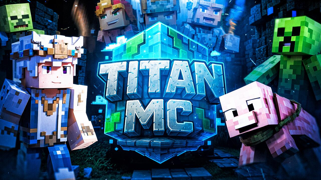 Discovery splash banner for TitanMC | Classic Prison Discord server