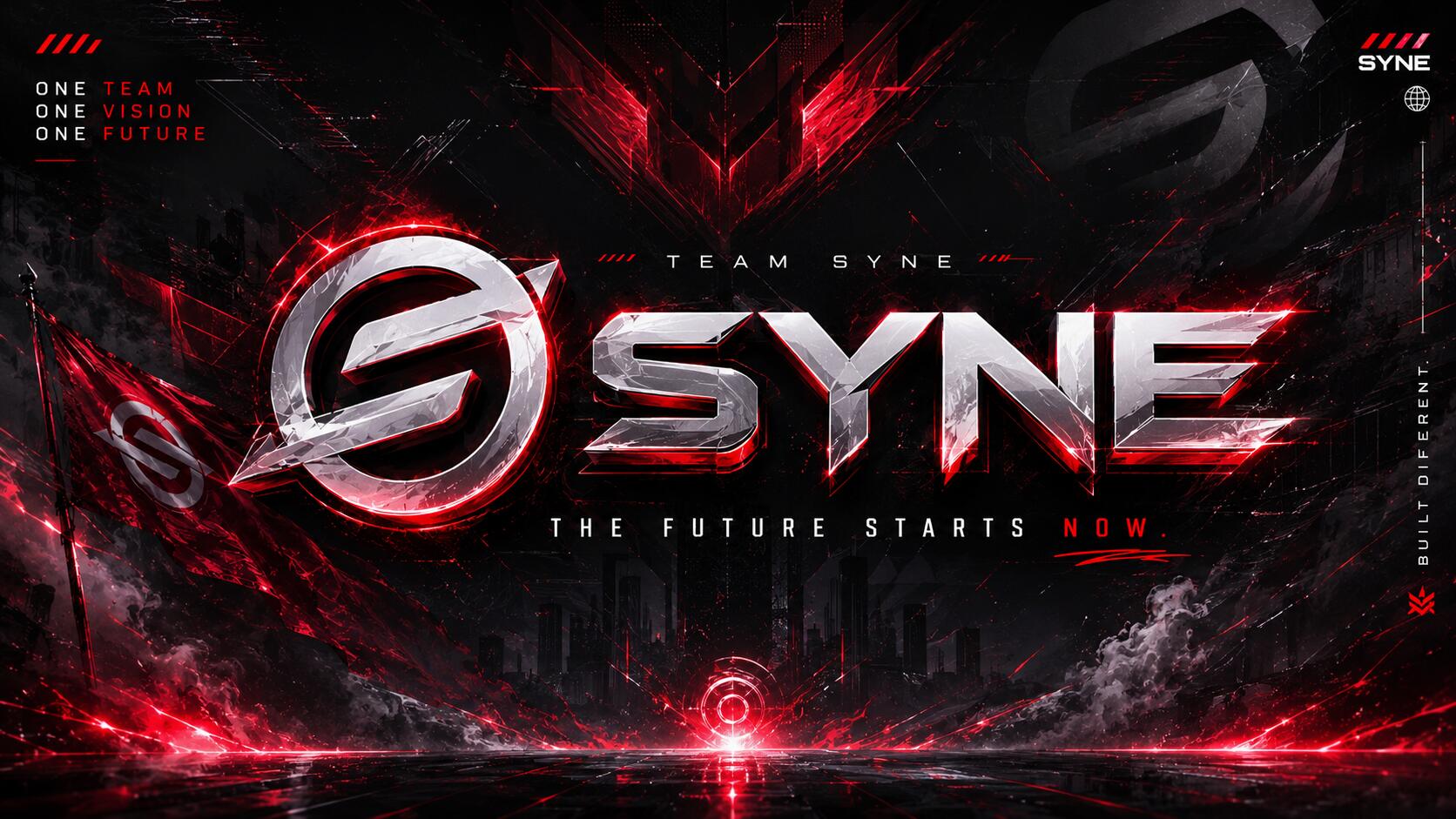 Discovery splash banner for Team Syne Discord server