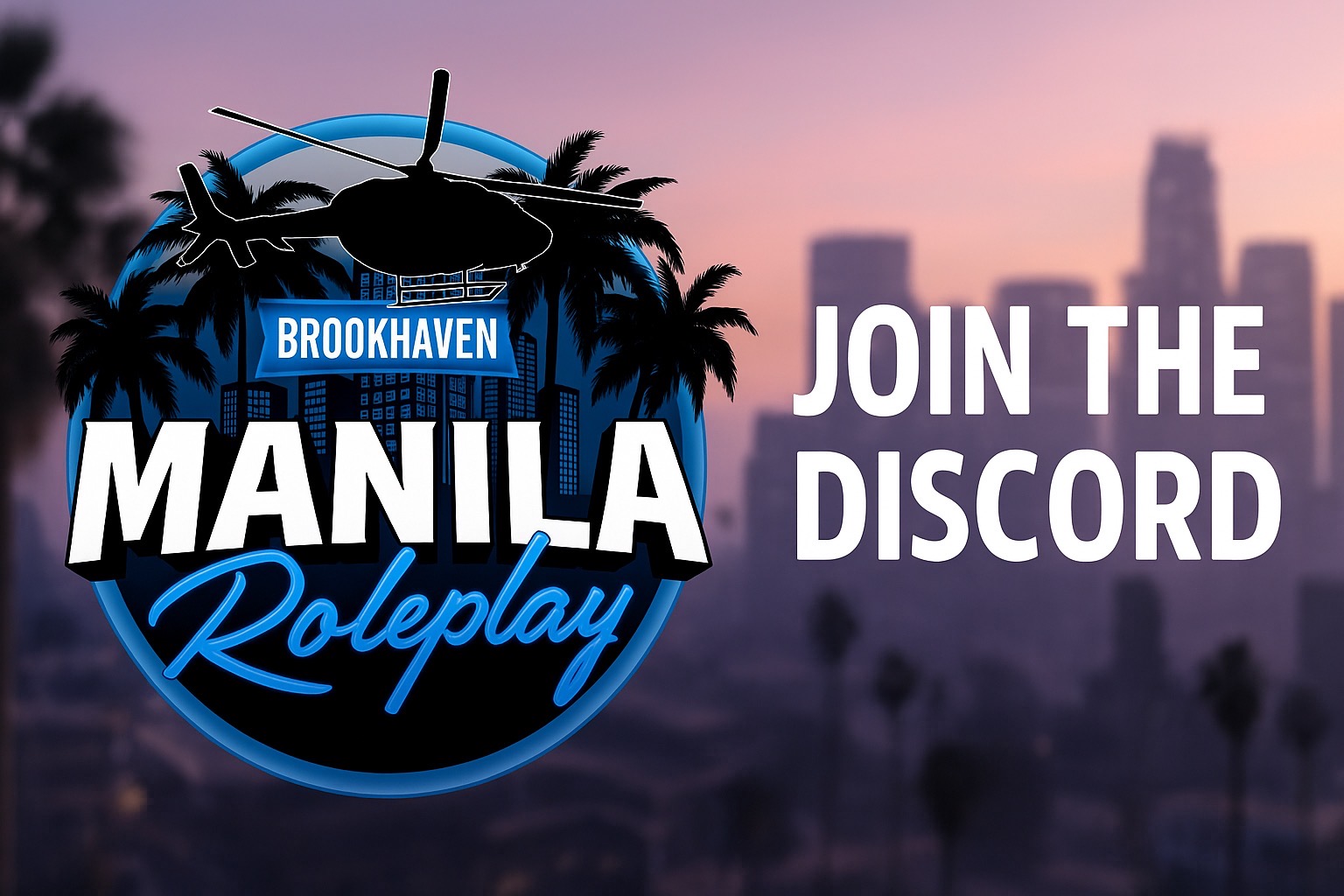 Discovery splash banner for Manila RP | 2026 Discord server