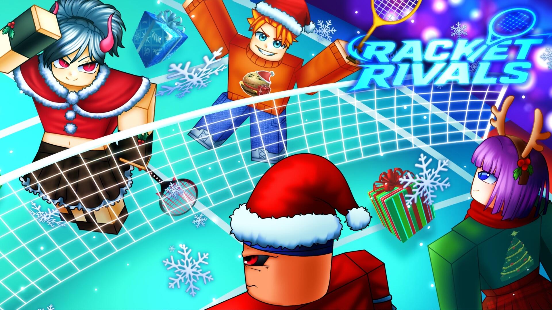 Discovery splash banner for Racket Rivals Discord server