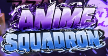 Discovery splash banner for Anime Squadron | Roblox Discord server