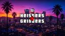 Discovery splash banner for Heisters & Grinders Discord server