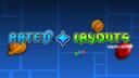Discovery splash banner for GD Rated Layouts Discord server