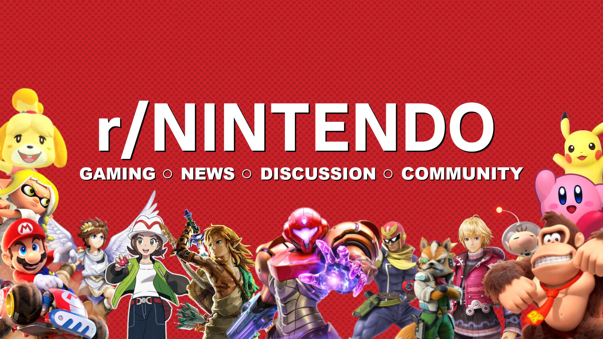 Discovery splash banner for Super r/Nintendo Discord server