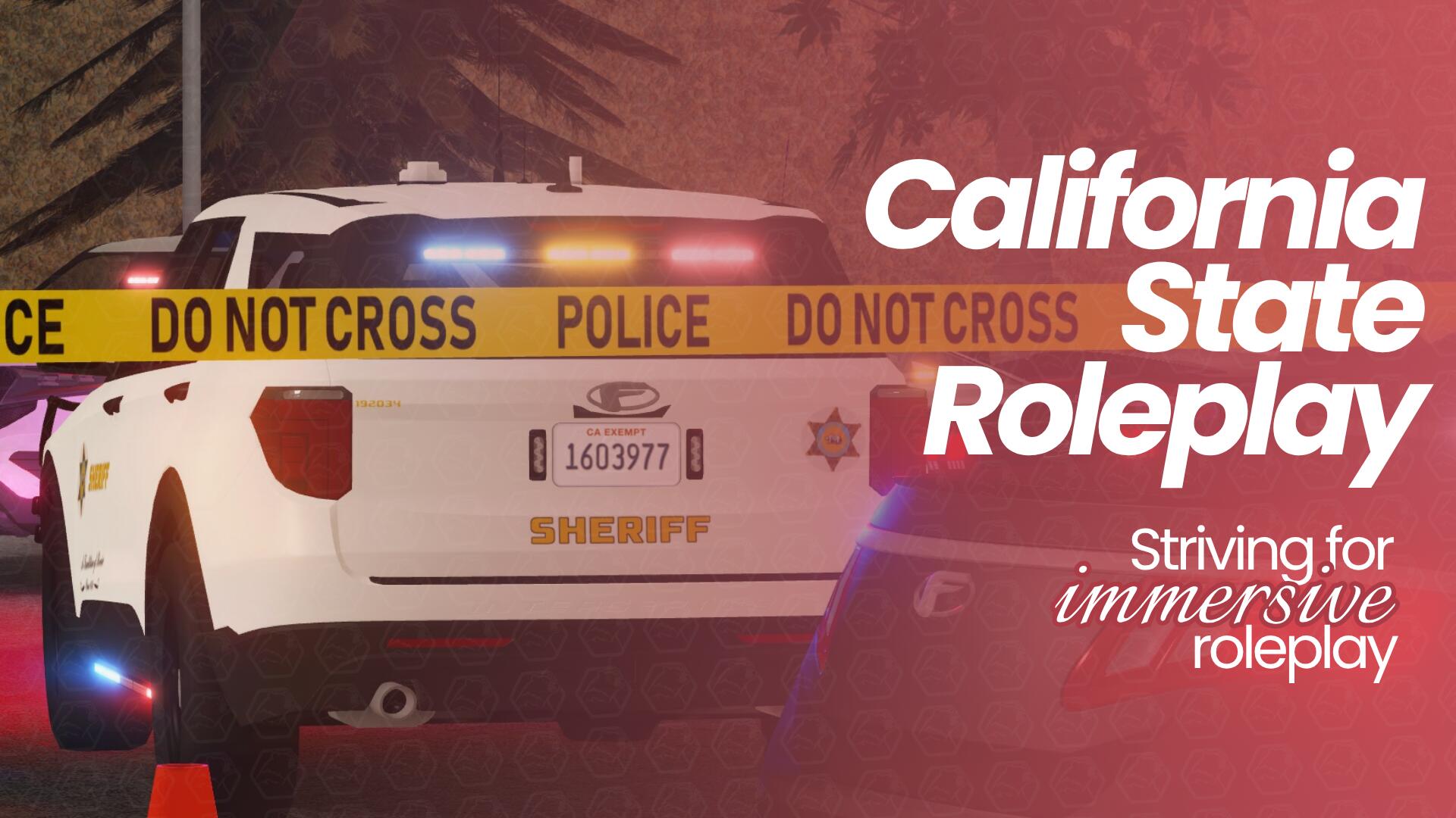 Discovery splash banner for California State Roleplay Discord server
