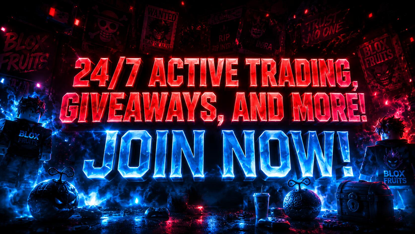 Discovery splash banner for Blox Fruits Trading Server | Trading Discord server