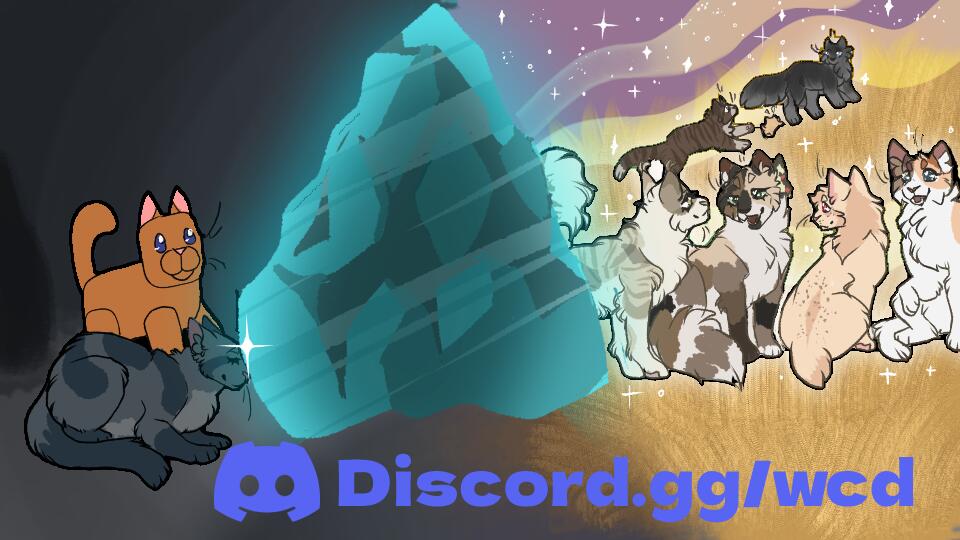 Discovery splash banner for Warrior Cats Community Discord Discord server