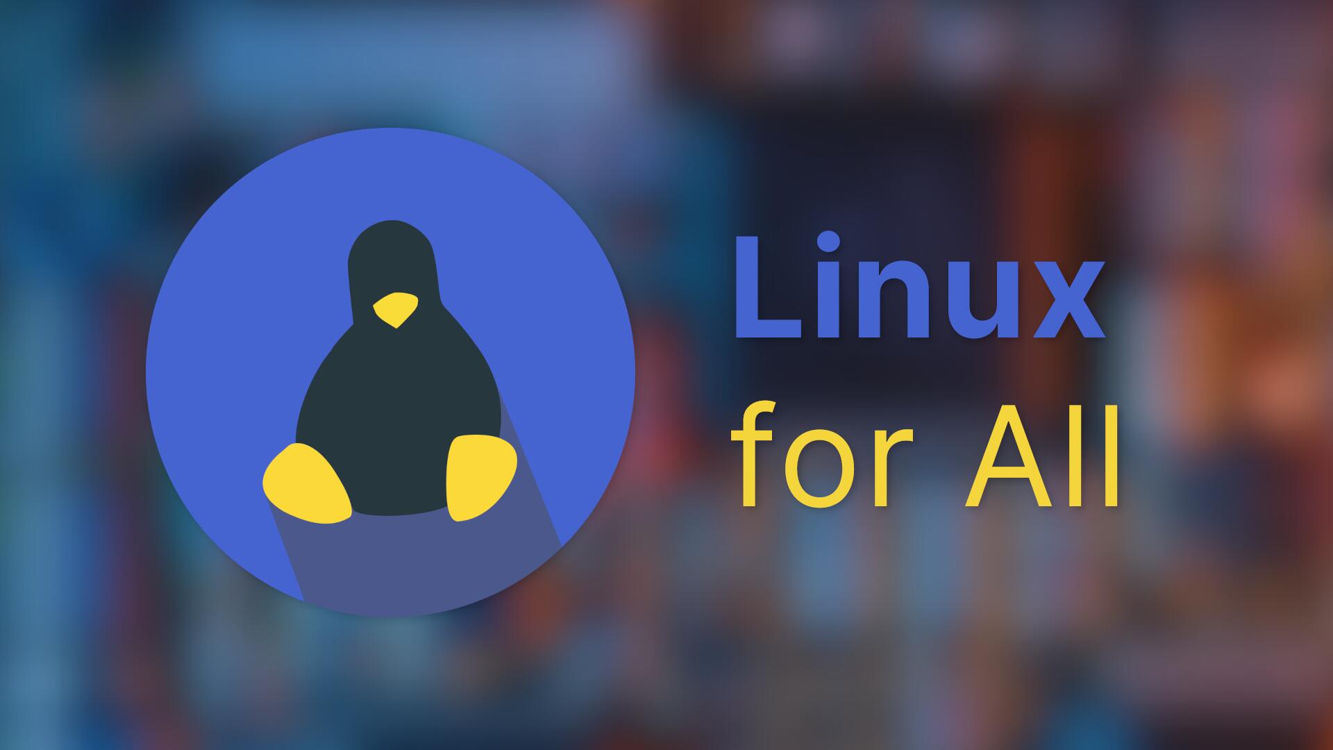 Discovery splash banner for Linux For All Discord server