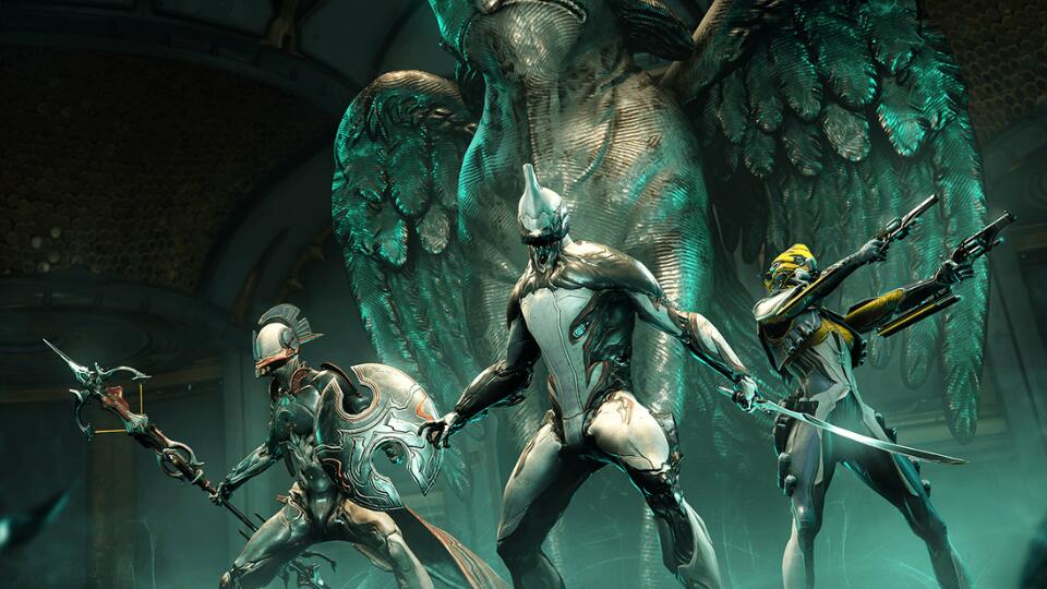Discovery splash banner for Warframe LFG Discord server