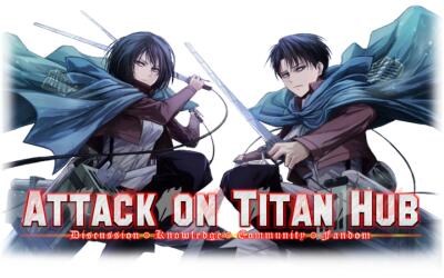 Discovery splash banner for Attack on Titan Hub Discord server