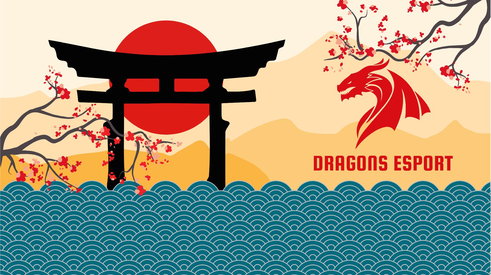 Discovery splash banner for Dragons Esport Discord server