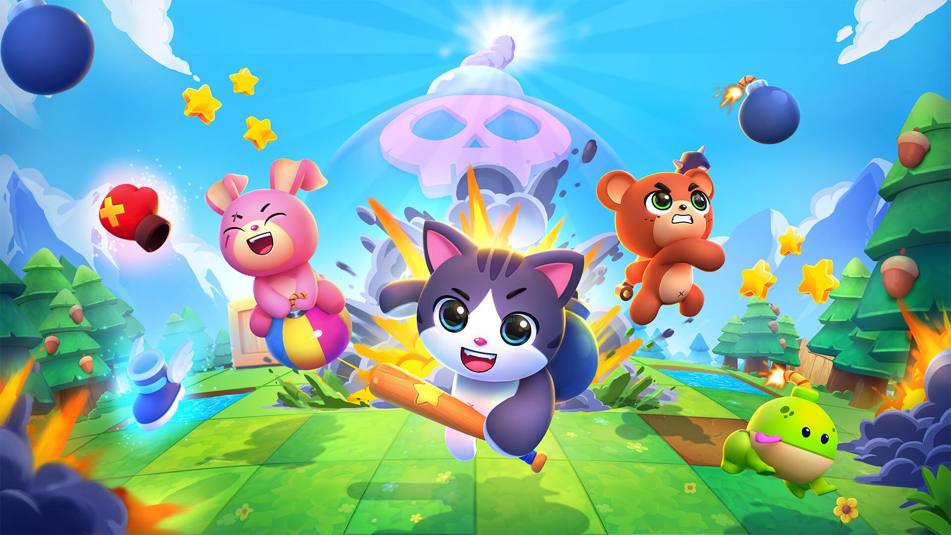 Discovery splash banner for Bombergrounds Discord server