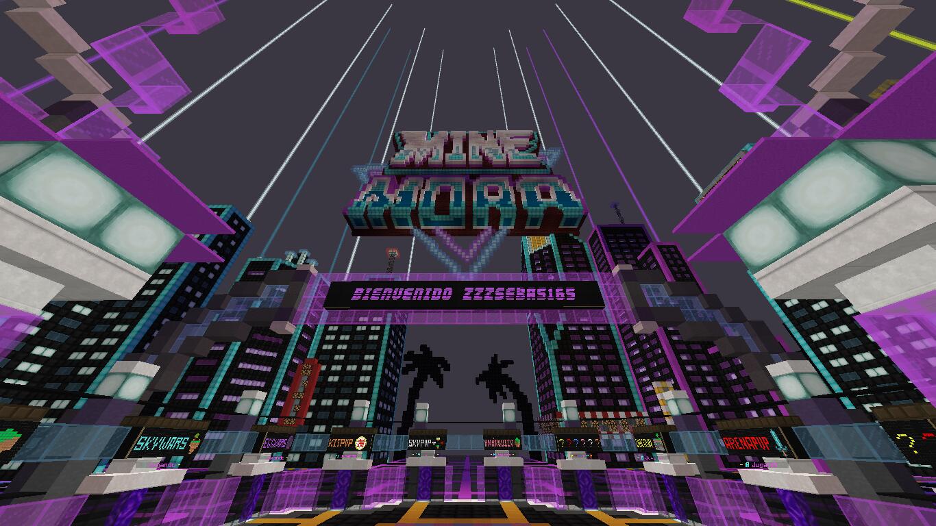 Discovery splash banner for Minemora Network Discord server