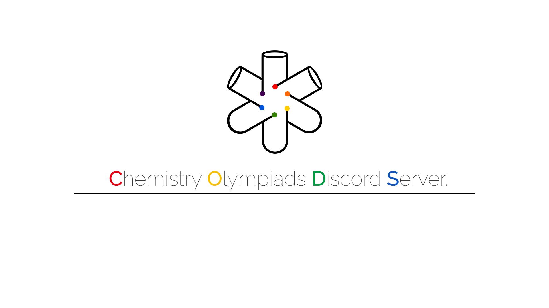 Discovery splash banner for Chemistry Olympiads Discord server