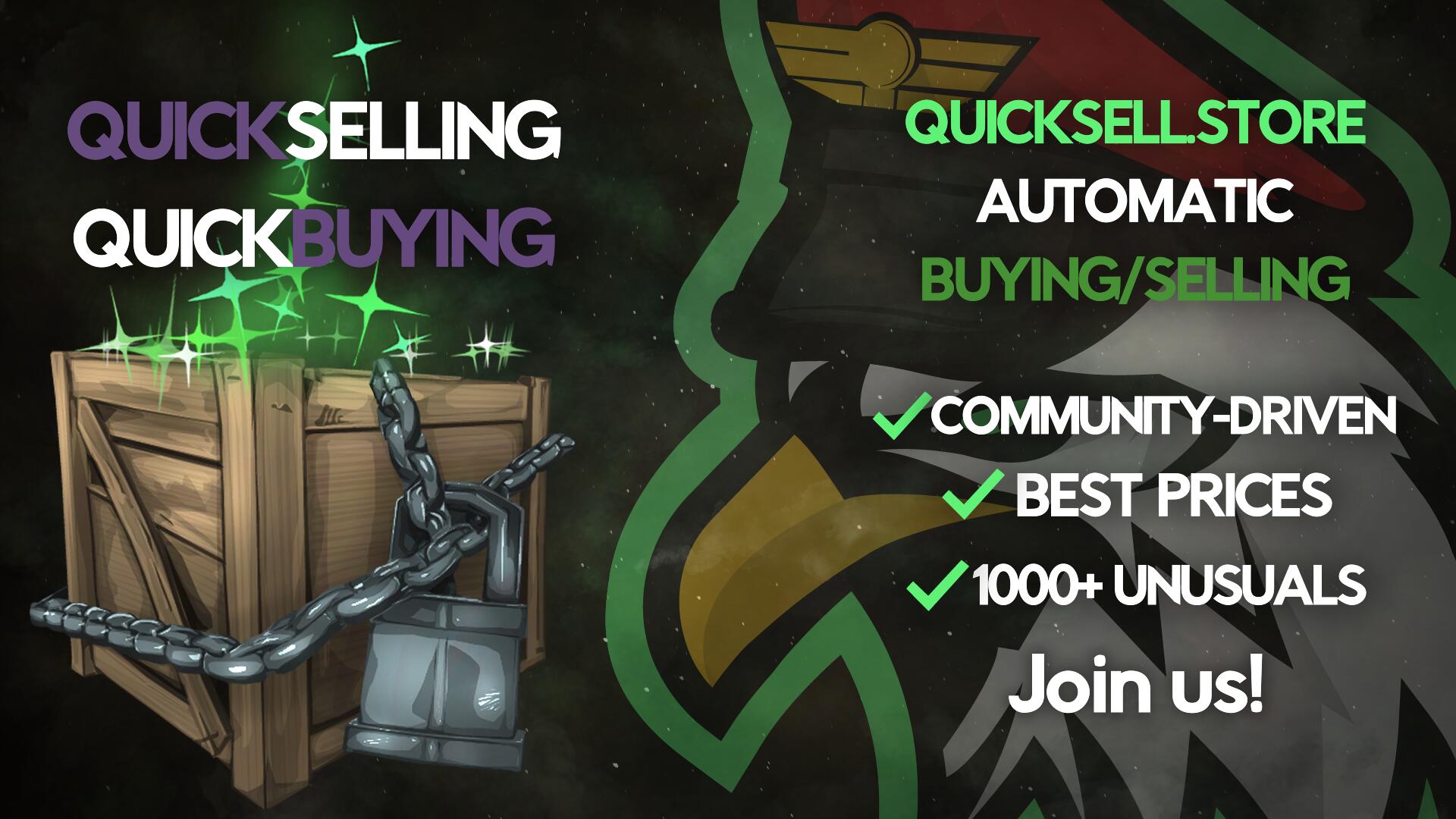 Discovery splash banner for Quicksell.store Discord server