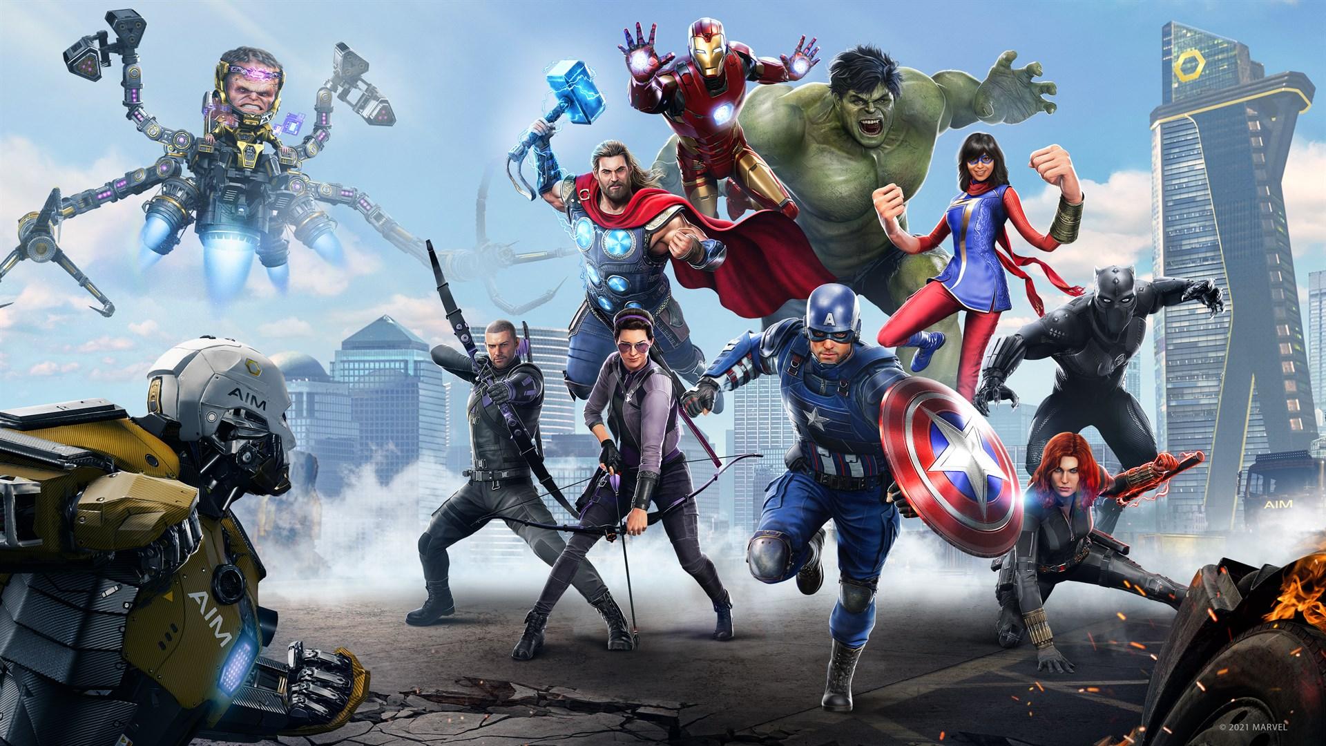 Discovery splash banner for Marvel's Avengers Discord server