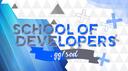Discovery splash banner for School of Developers 📖 Discord server