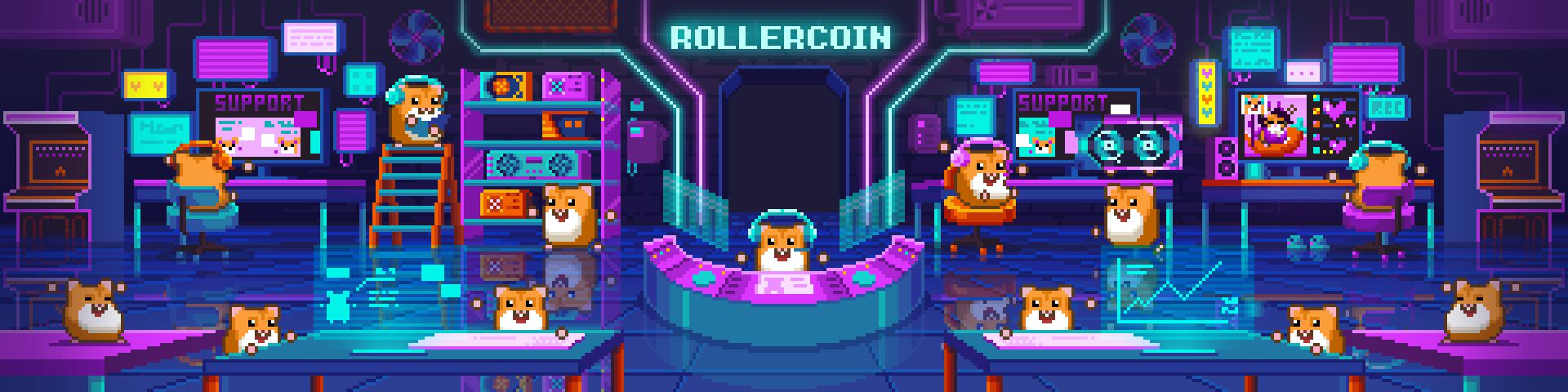 Discovery splash banner for RollerСoin Discord server