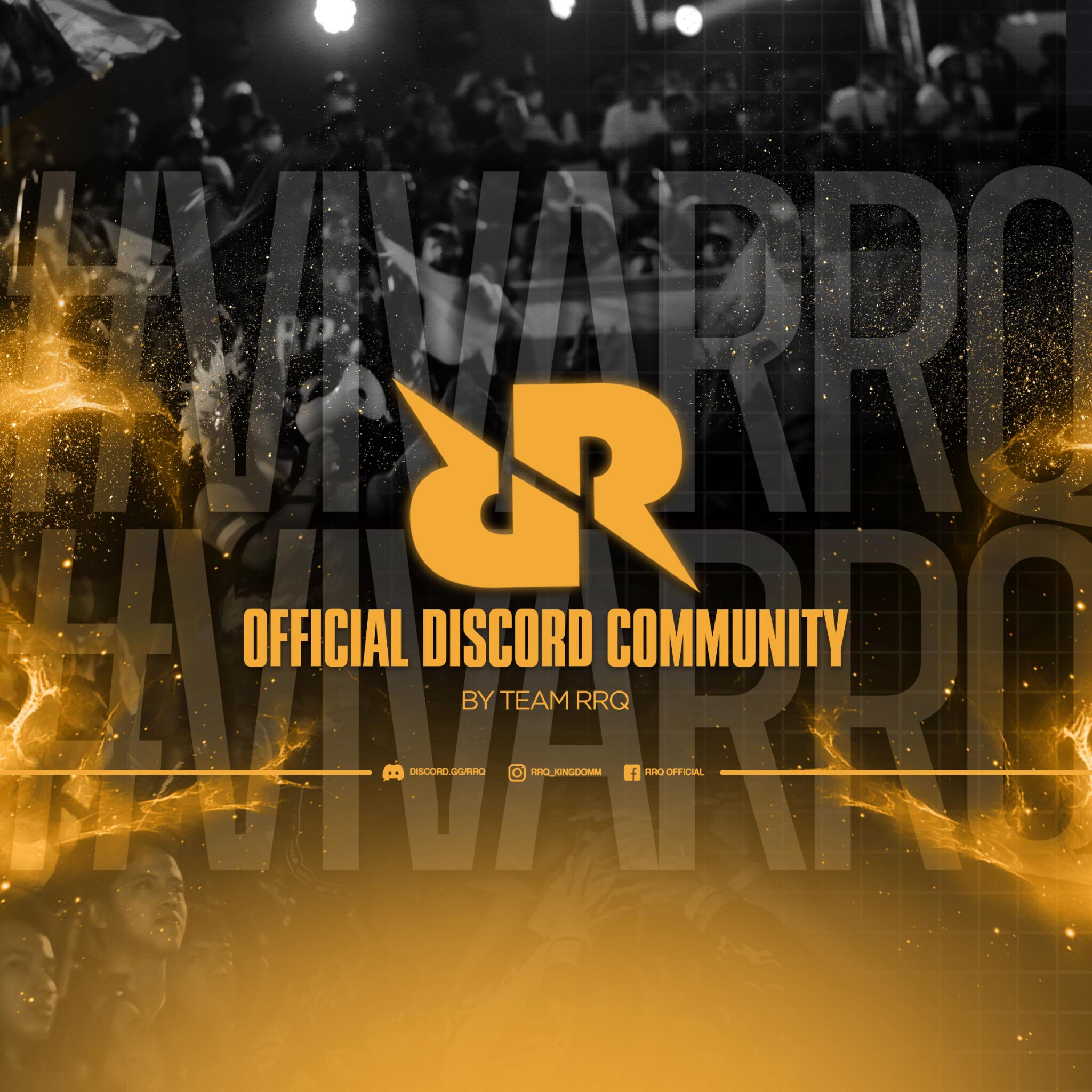 Discovery splash banner for TEAM RRQ Official Discord server